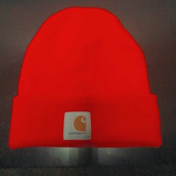 Carhartt Orange Visibility Knit Hat One Size - Picture 1 of 3